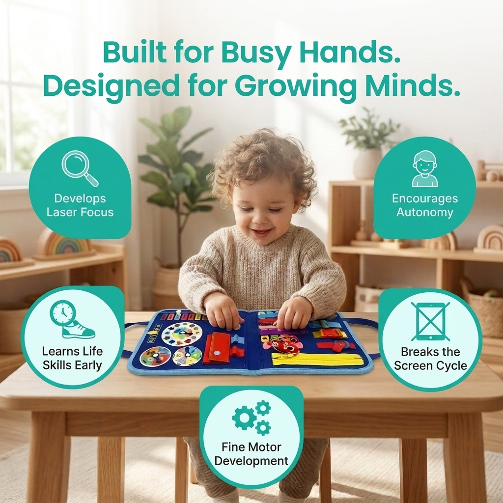 CuddleCom™ Montessori Busy Board